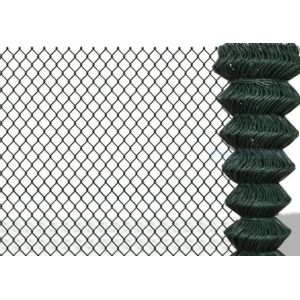 Dark Green 1.8m Height Pvc Coated Chain Link Fence With Whole Set Fittings