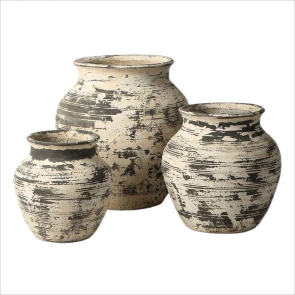 Drainage Round GRC Planter Pots For Indoor And Outdoor Gardens