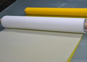 Quality 50 Inch 80T Polyester Screen Printing Mesh For Ceramics Printing , White / Yellow Color for sale