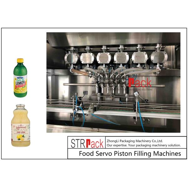 Lemon Jam Auto Piston Filling Machine Servo Motor Driving With Heated Hopper