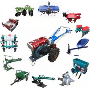 Quality Mini multi-function 8-22hp hand powered garden yard digger Walking Tractor with tiller for sale