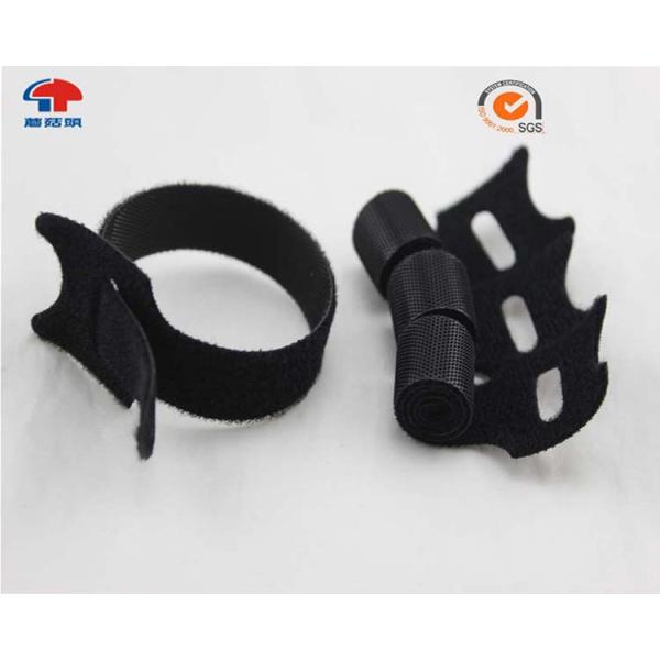 Thin Adjustable Hook Loop Cable Ties For Data Room Telecom Cable Management