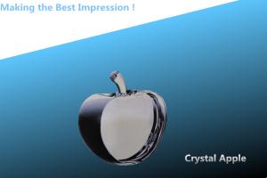 Quality glass apple/christmas gift/crystal craft/crystal apple/glass craft/crystal gift for sale
