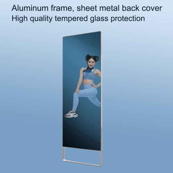 43 inch touch screen media player magic interactive android Fitness gym workout smart mirror advertising