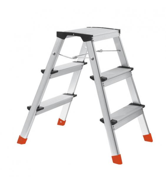 Wide Top Aluminum Platform Step Ladder 2x3 Steps Stable Performance