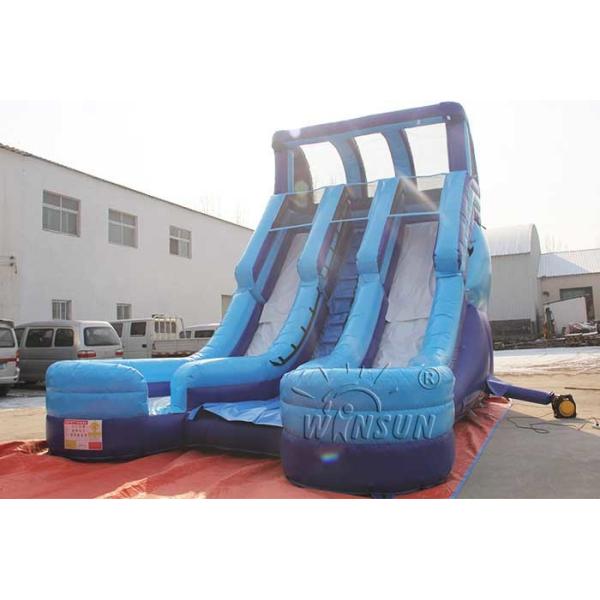 Blue Color Commercial Grade Inflatable Slide In 7x5.2x7m / Customized Size