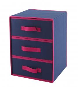 3 Layer Folding Storage Drawers Built In Fabric Plate