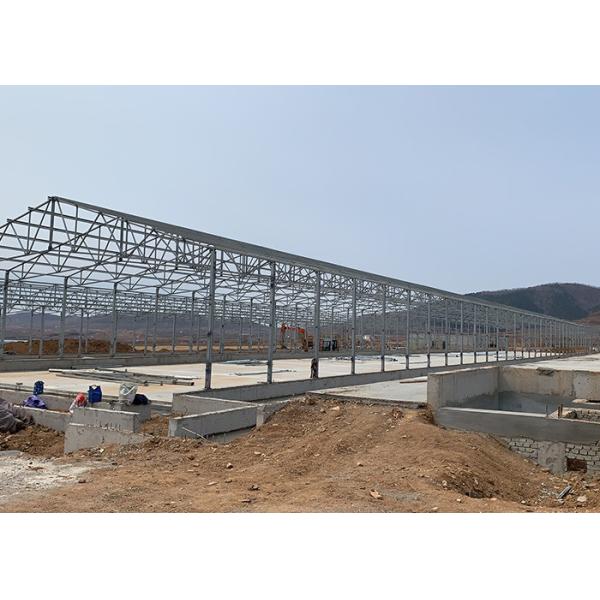 C Z Steel Prefabricated Poultry Farming Structures 100mm Glass Wool Insulation
