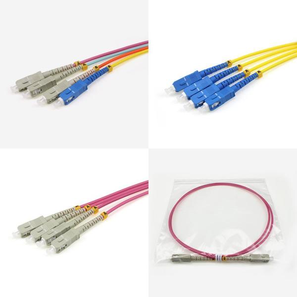Purple SC To SC Fiber Patch Cable OM4 Multimode Fiber Optic Cable 2.0MM