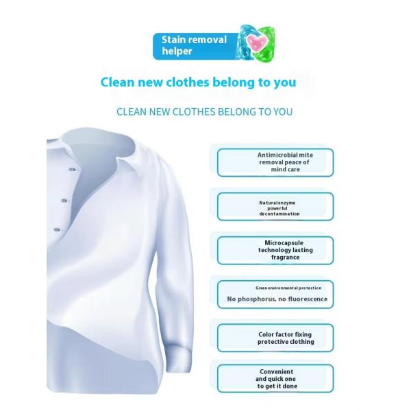 Highly Concentrated 3 In 1 Laundry Detergent Pods Customized Fragrance MSDS Certified