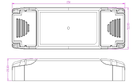 25W Multi Current Output LED Controller For LED Downlight