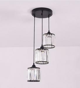 Quality E27 Lobby Decorative Metal Stair Crystal Pendant Light Height 16cm for sale