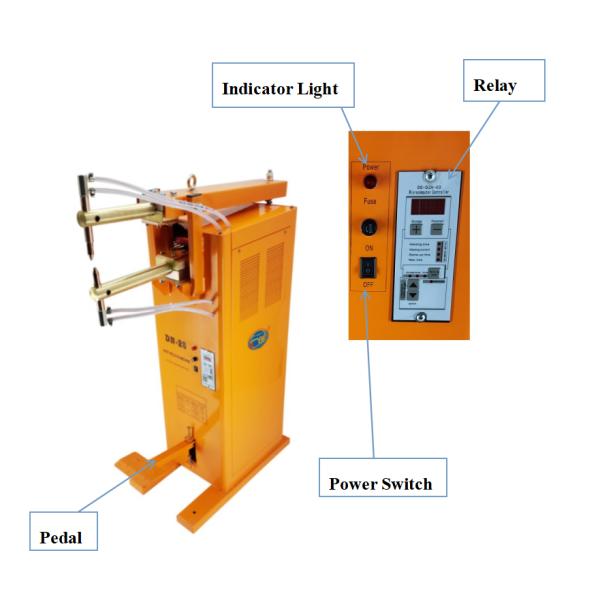 Adjustable Time Good Repeatability Easy Operation Pedal Type Spot Welding Machine