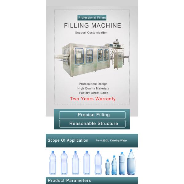 2000m2 450KVA Automatic Water Bottle Filling Machine A To Z ISO CGF