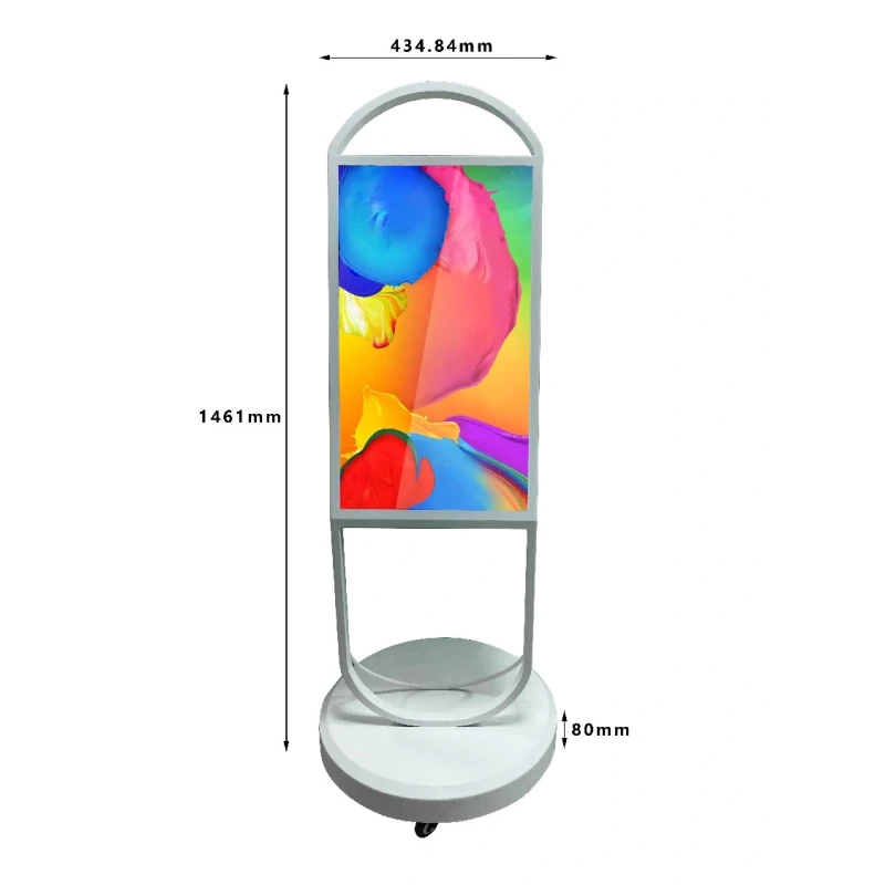 Portable Mobile 32 Inch Digital Menu Board For Restaurant Shopping Mall