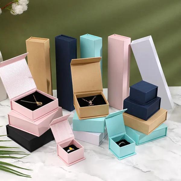Rigid Jewelry Packaging Box Stylish Magnetic Closure Jewelry Box Multipurpose