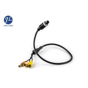 4 Pin And DC / RCA Camera Cable For CCTV Vehicle Monitoring System Signal
