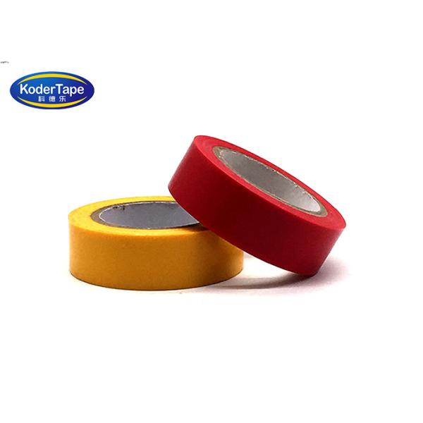 Colored PVC Insulation Electrical Tape Flexibility With Strong Retract Ability