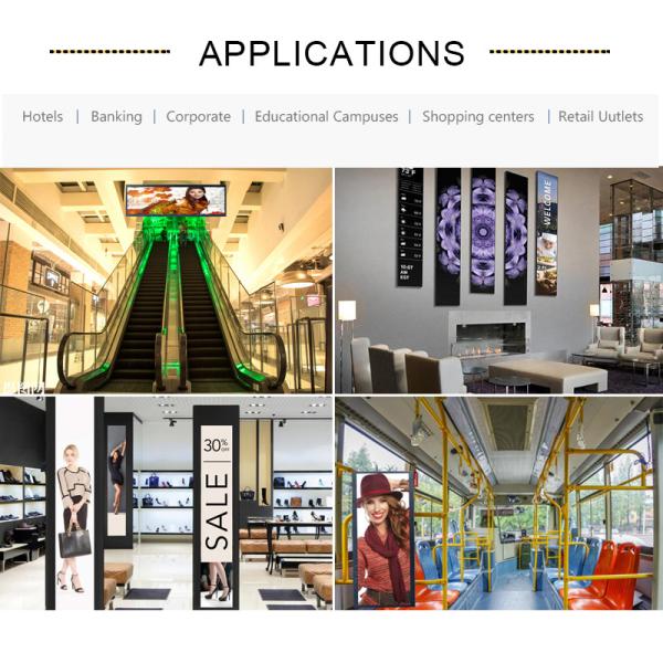 700 Nits 23.1'' Transparent LCD Screen Stretched Digital Monitor Display For Elevator