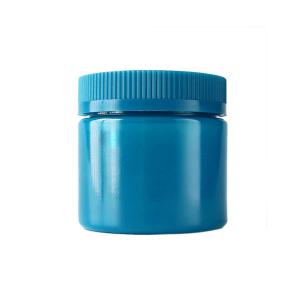 Quality 6oz Blue Child Proof Plastic Jar Wide Mouth Cannabis Flower Jar With Cap for sale