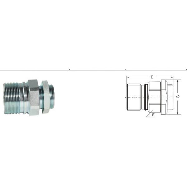 3/4" Steel Hydraulic Threaded Quick Connect Under Pressure Screw Compatible With FASTER CVE Series