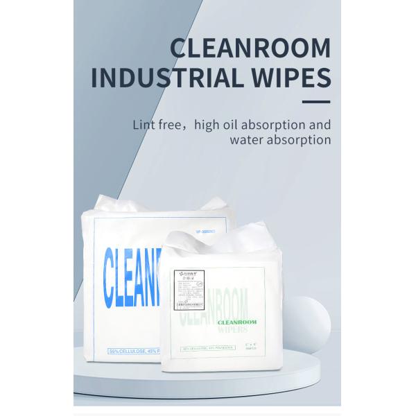 Industrial Lint Free 100% Polyester Cleanroom Wiper For LCD Screen
