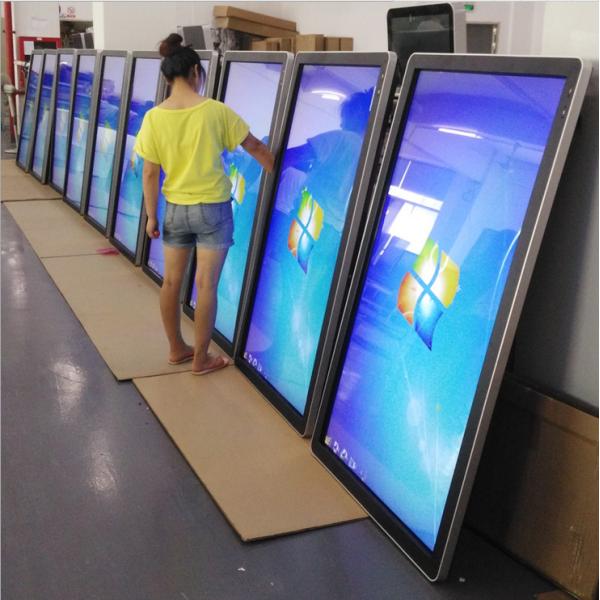 Blastproof Vertical Stand Alone Digital Signage Kiosk With Touch Function For Airport