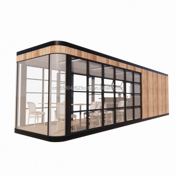 Steel Frame Galvanized Steel Bending 180g Modern Design 20ft 40ft Prefab Container House for Mobile Coffee Shops Restaurants