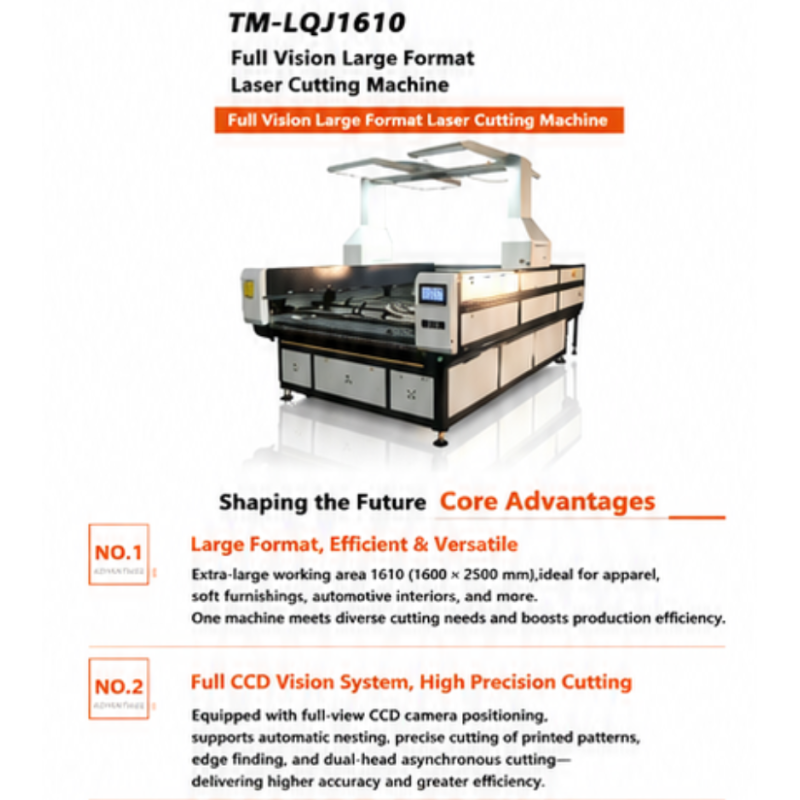 CCD Edge Tracing 150W CO2 Laser Cutting Machine Fabric Leather Textile Processing System