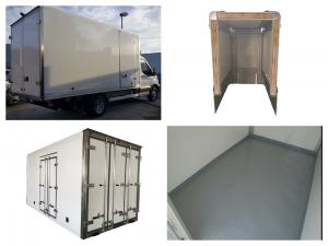 Quality Composite Truck body type--FRP+Plywood+FRP Composite sandwich panel for Dry logistic Cargo Box for sale