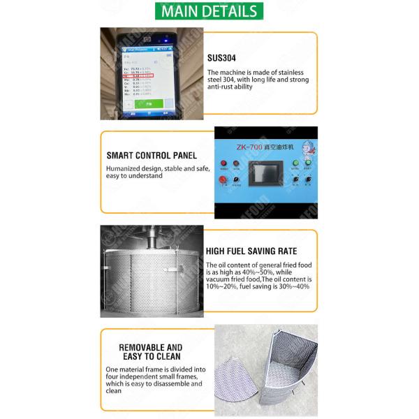 304 Stainless Steel 0.098Mpa 15kg/Time Deep Fryer Machine