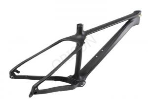 China Mountain Fat Black Carbon Bike Frame 190 X 12 Thru - Axle Dropout 1290 Grams on sale