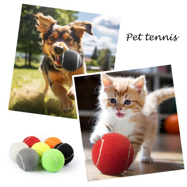 Black Grey Indestructible Tennis Ball Dog 2.5" Durable Tennis Balls For Dogs