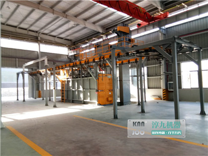 Automated Chain Catenary Shot Blasting Machine Through Type