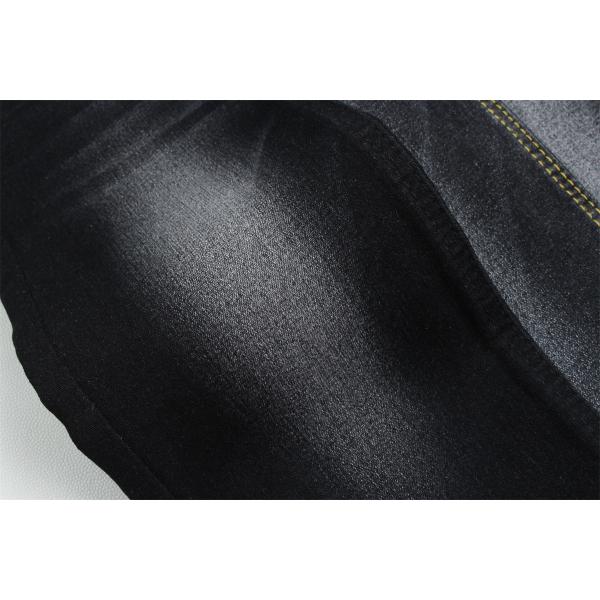 Full Lycra Satin Weave Black Black High Stretch Denim Fabric