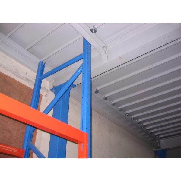 Multi Tier Racking System Multilayer Shelf Racks With Staircase / Railing