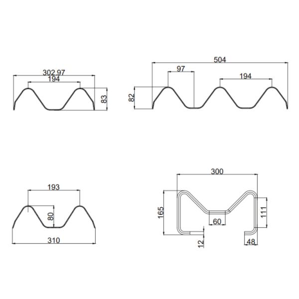 15KW 10m/Min Preunching 3 Waves Guardrail Roll Forming Machine