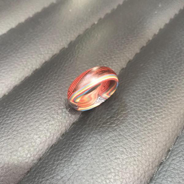 Forged Comfortable Carbon Fiber Products Ring Unique Weave Pattern Glossy