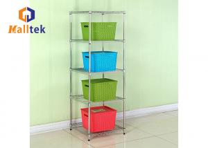 Quality Household Storage Chrome Plated Wire Mesh Shelving Rack for sale