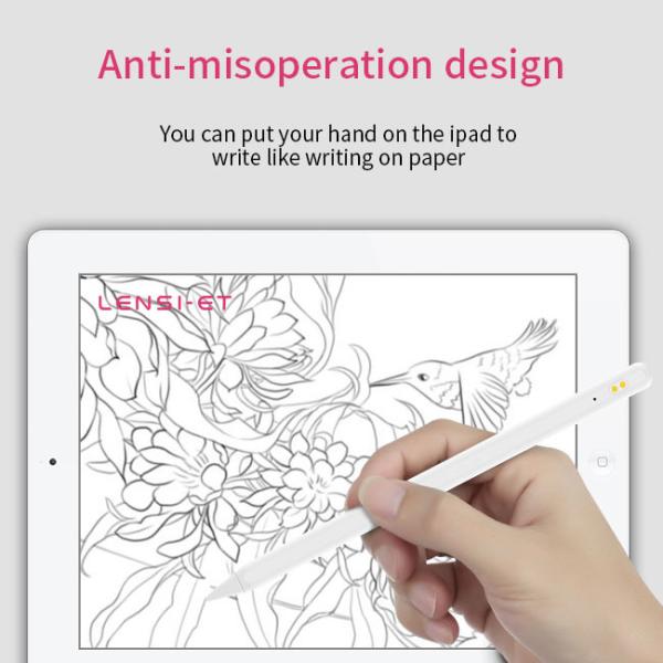 White Charging Case Precision Capacitive Stylus Touch Screen Pen For Student School Work