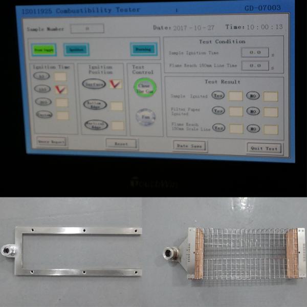 ISO 11925-2 Flammability Test Apparatus Single Flame Source Tester For Building Material