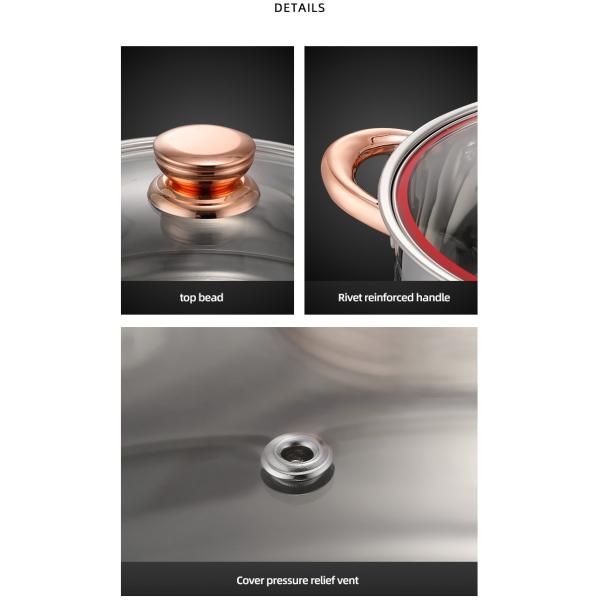 High Quality 12 PCS Stainless Steel Sets Pan And Pot Cooking Pot Sets Nonstick Cookware Set For Kitchen