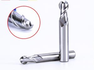 Quality 2 Flute Cutting HRC55 2mm-6mm Ball Nose End Mill / Tungsten Steel Spiral Milling for sale