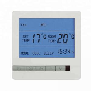 China Large Display Remote Control Digital Room Thermostat For Fan Coil Unit on sale
