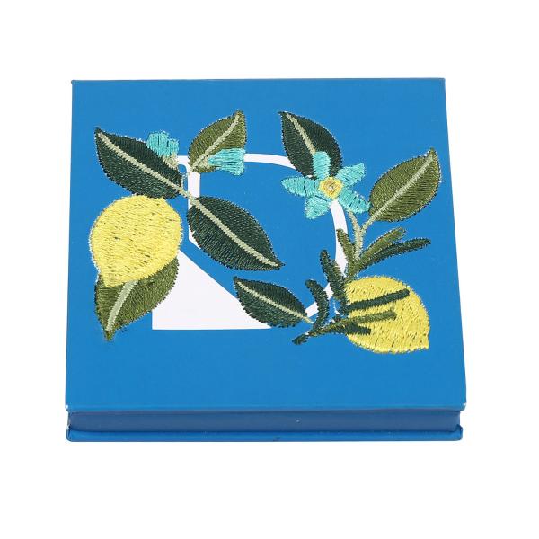 Empty Paper Eyeshadow Palette Embroidery Decoration With 4 Pans