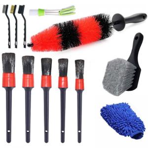 Quality 12PCS Auto Car Detailing Brush Vent Cleaner Tool Kit For Tire Dashboard Interior Exterior for sale