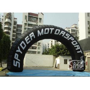 Newest big outdoor black advertising inflatable arch