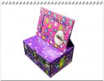 2 Tier colorfull Jewellery Trinket Box with Picture Frame Top for Kids