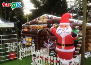 China Kid Christmas Santa Claus tarpualin  Inflatable Bounce House on sale