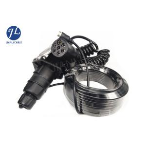 Waterproof Curly Spiral Power Cord 7 Pole For Video Audio Power Signal